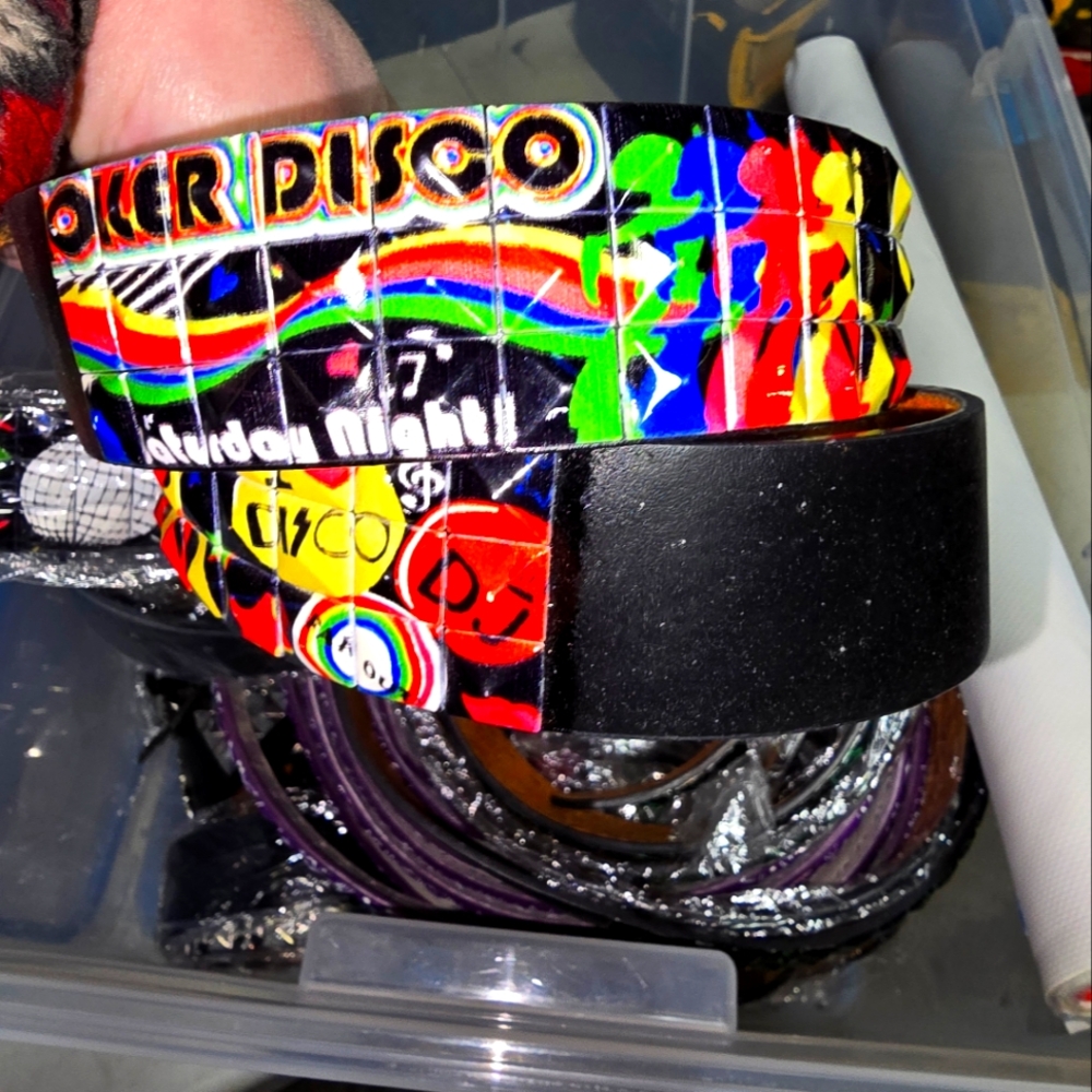 Vintage 90's Tile Belt, Roller Disco